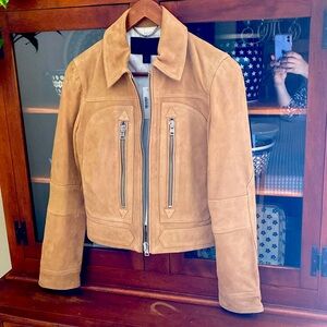 J Crew Leather-Suede Motor Jacket brand new with tag!